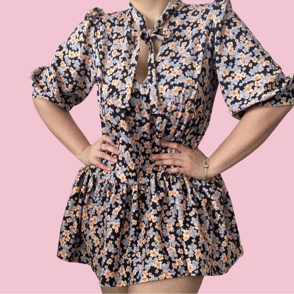 ASOS Dresses & Skirts - ASOS design black floral dress size 10